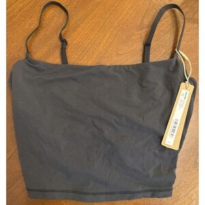 SKIMS Fits Everybody Cropped Cami w/Shelf Bra Onyx (black) Extra Small NWT